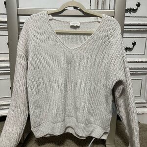 Cozy White Knit Sweater